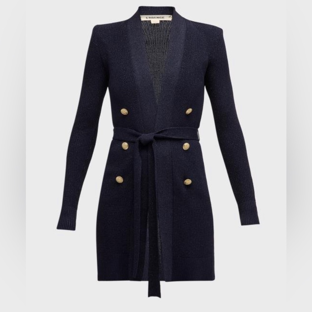 L'AGENCE Noe Double Breasted Long Cardigan size M nwot